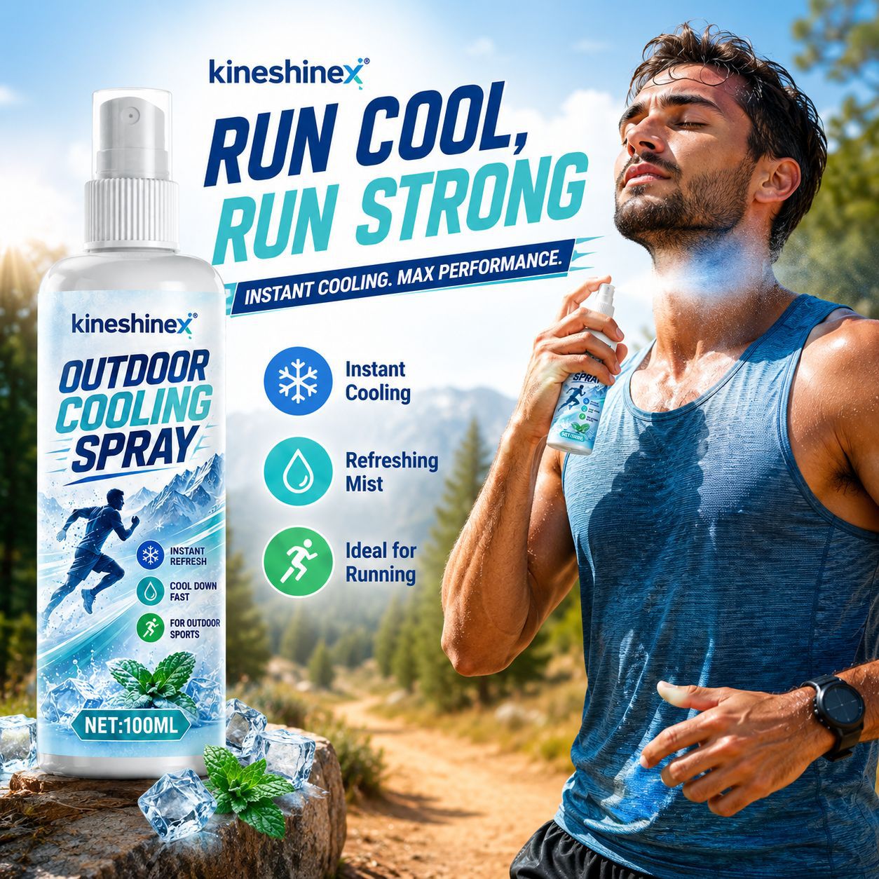 Outdoor Sport Activity - Spray Rafraîchissant Extérieur 100ml – Rafraîchissement