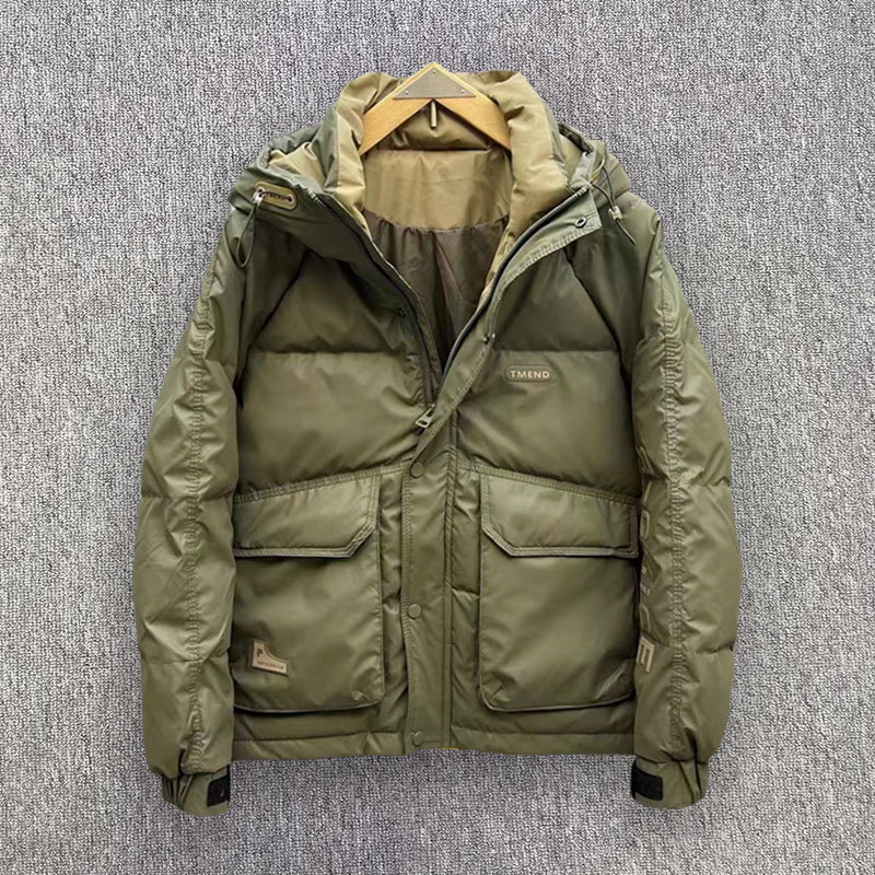 Outdoor Sport Jacket - Doudoune courte à capuche coupe-vent pour