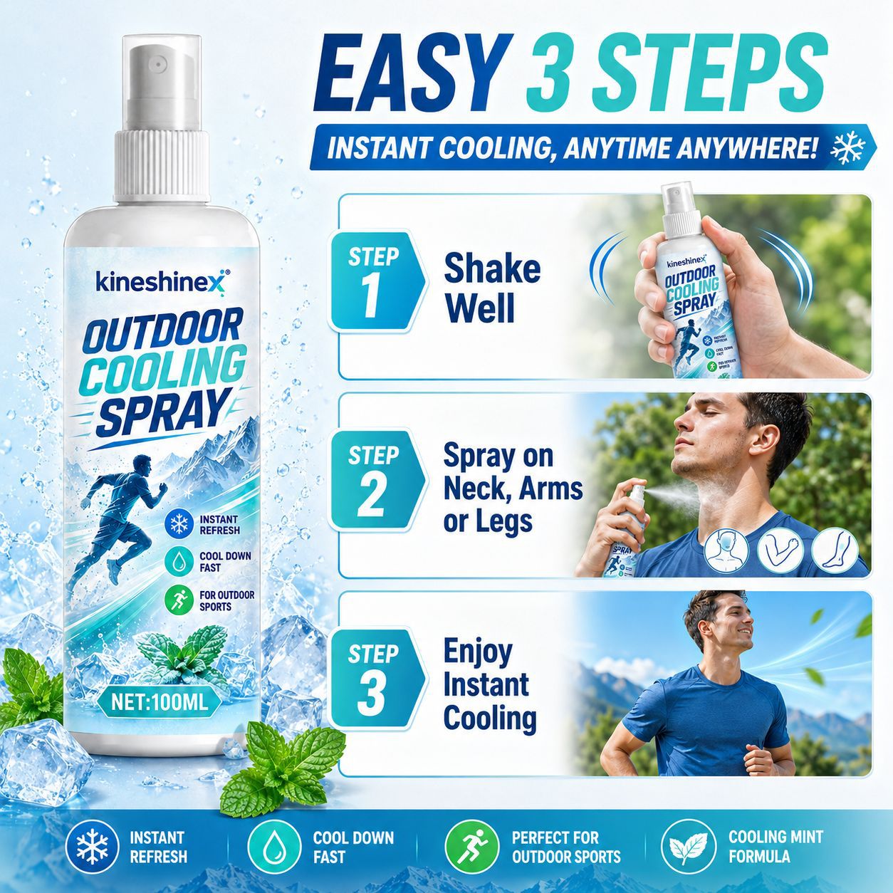 Spray Rafraîchissant Extérieur - Outdoor Sport Activity avis et prix