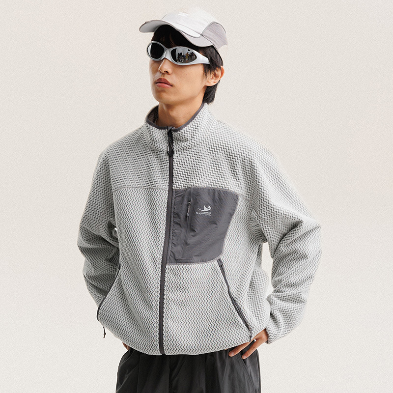Veste polaire à rayures ondulé - Outdoor Sport Jacket avis et prix